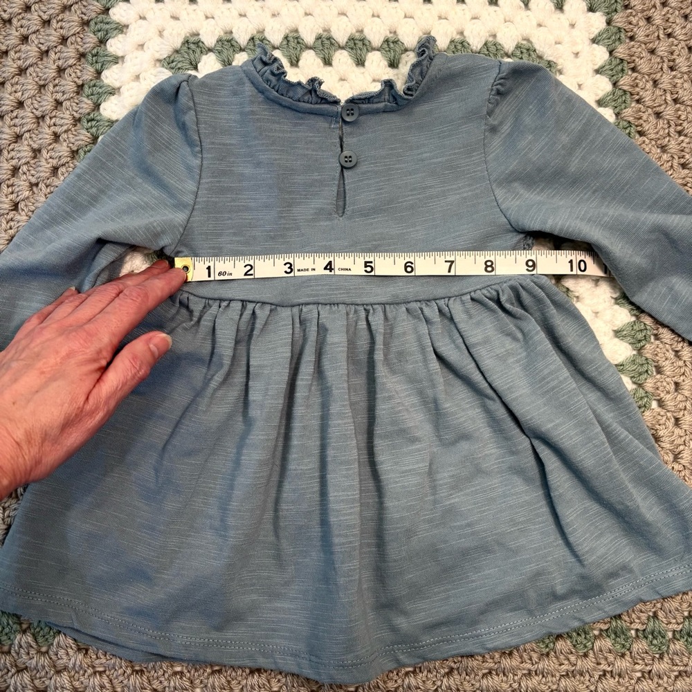 Like New Tahari Teal Baby Dress, Sz 24 M, Fit & Flare, Long Sleeve - Picture 5 of 14